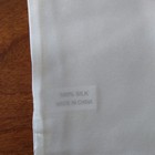 Grade A 100  Silk White Pair  2  Habotai 16 X 16 Square Zip Throw Pillow Covers