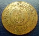 Hacienda De Cafe Maricao Lares-san Juan - B   Puerto Rico - 5 Trade Token Coin B