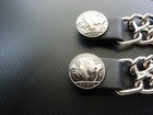 Vintage Harley-davidson Leather Chain Vest Extenders Pair Of 2