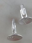 Vintage Solid Sterling Silver 80s Modern Art Cufflinks Cuff Links 9 Grams