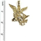 14k Gold Plated Archangel Saint Michael Pendant Oro Laminado San Miguel Medalla