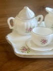 Vintage Miniature Porcelain Tea Set Rose Pattern