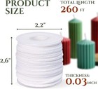 24 Ply Braided Candle Wick Spool White Woven Candle Wicks For Candle Making 200