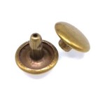 100pcs 10mm Round Double Cap Rivets Leather Craft Stud Repair Tool Diy Bronze