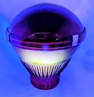 Rare Vtg Ruby Red Amberina Aviation Beacon Globe Lens  Light-large-uv Glow  7 5 