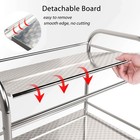3-shelf Rolling Cart Durable Shelving Units On Wheels Stainless Steel Kitchen   
