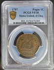1787 22-m Fugio Cent Pcgs Vf30 States United Very Fine Medal Alignment R4