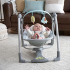 Ingenuity Swing  n Go 5-speed Foldable  Portable  2 Plush Toys Baby Swing Hoots
