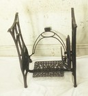 Vtg Antique Damascus Treadle Sewing Machine Ornate Cast Iron Base Frame Stand