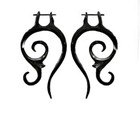 Unique Tribal Black Horn Earring Vintage Bohemian Style Gypsy Hippy Fashion