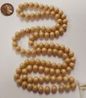 100 Vintage Japanese Cherry Brand Glass Beige Satin Ab 8mm  Round Beads 4726
