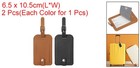 2 Pack Luggage Bag Tags Pu Leather Suitcase Name Tags Travel Label Black Brown