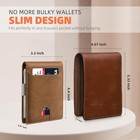 Slim Wallet For Men  Rfid Blocking Leather Bifold With Money Clip  11 Card Holde