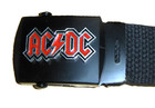 Rock Band Ac dc Black Web Belt With Adjustable Metal Buckle  42  Long     New