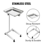 Vevor Mayo Stand 18x14 In Medical Trolley Mobile Rolling Cart Adjustable Height