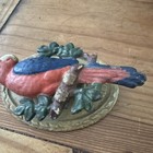 Xrare Antique Vtg Hubley  82 Parrot On Branch Look Right Cast Iron Door Knocker