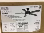 Home Decorators Baxtan 56 In  Led Matte Black Ceiling Fan W light  remote  open 