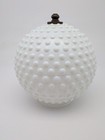 Vintage White Milk Glass Hobnail Globe Swag Lamp Shade 7    Tall W  Finial