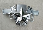 Rock Rebel 2 Pistols 1 Star Belt Buckle Lighter Holder Hand Guns