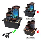 Small Indoor Relaxation Tabletop Fountain  Zen Meditation Waterfall Feature W   