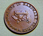Rare 1850 s Pre Civil War U s  Merchant Token - John Plane   Co  - Lot 190