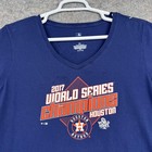 Houston Astros Shirt Womens 2xl Blue Mlb Baseball 2017 World Series Champions