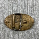 Vintage Coors Beer Belt Buckle Oval Shape Pure Brass Tone Collectible Western