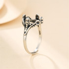 Ring Bezel For 12x12mm Round Cabochons Thai Sterling Silver Adjustable Ring Base
