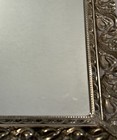 Vintage Gold Tone Metal Rectangular Ornate Framed Mirror Vanity Tray 15    X 10   
