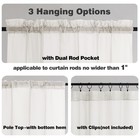 Sheer Curtains 63 Inch Length 2 Panels Set  Short Window Curtain Drapes Semi    