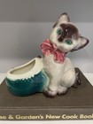 Vintage Royal Copley Kitten cat Elfin Ceramic Shoe Planter 1950   s