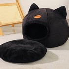 Dog Cat Bed Igloo Plush Faux Fur Hooded Kitten Pet Cave Puppy Bed Soft Calming  