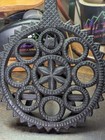 Vintage Circle Cast Iron Trivet 8 75  Decorative   Functional   Primitive Design