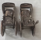 Pair Of Vintage Sterling 950 Silver Japanese Rickshaw           Salt Pepper Shakers