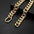 19mm Thick Light Metal 18k Gold Plated Cuban Link Dog Chain - 14 Inch Necklace