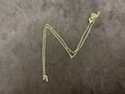 1 33g Vintage Sterling Silver 925 Chain Necklace Adjustable Gold Tone M 18 In