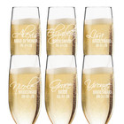 Personalized Champagne Glasses For Bridesmaids  Wedding Champagne Flutes