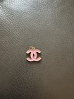       chanel Zipper Pull charm Baby Pink gold 18mm 