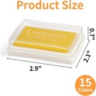 15 Colors Craft Ink Pads  Washable Finger Stamp Pad For Kids Diy  Paper  Wood Fa
