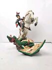St  George The Dragon Slayer On Horseback Veronese Resin Statue Detailed 11 