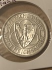 Germany Weimar Republic Silver 3 Reichsmark 1930 D  Liberation Of Rhineland  Unc