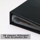 Small Photo Album 5x7 52 Pockets Leather Cover Picture Book Holds 5x7 Photos    