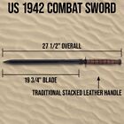 Us 1942 Double-edge Combat Sword And Nylon Shoulder Sheath   Overall 27 1 2 