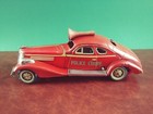 Very Rare 1930 s Ck Kuramochi Japan Tin Wind-up Large Police Coupe Tinplate