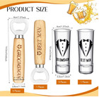 12 Pcs Groomsmen Proposal Shot Glasses And Beer Bottle Opener Set