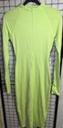 Naked Wardrobe Long Sleeve Midi Dress Size M Lime Green Quarter Zip