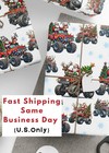 Monster Truck Christmas Wrapping Paper  Monster Truck Holiday Gift Wrap