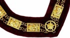 Masonic Regalia Shriner Sphinx Dress Golden Metal Chain Collar Maroon Velvet Dmr