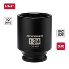 Mixpower 1 2  Drive Deep Impact Socket  Cr-mo  1-3 4 Inch  6 Point  1-3 4  