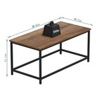 Coffee Table Rectangular Center Table For Living Room Open Space Color - Walnut
